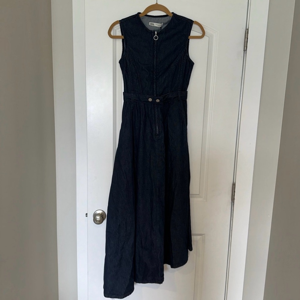 Zara Demin dress asymmetrical new with tags